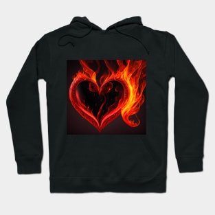 Flaming heart Hoodie